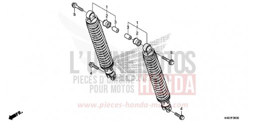 COUSSIN ARRIERE NSS125ADH de 2017